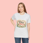 Dog Mom T-Shirt – Floral Heart Paw Design