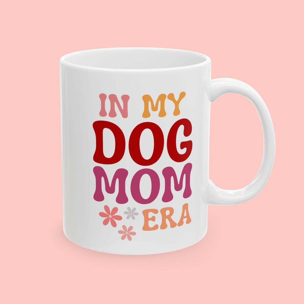 Retro "In My Dog Mom Era" Ceramic Mug – 11oz & 15oz