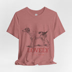 Lovely Dog Mom T-Shirt — Vintage Sketch Dog Graphic Tee