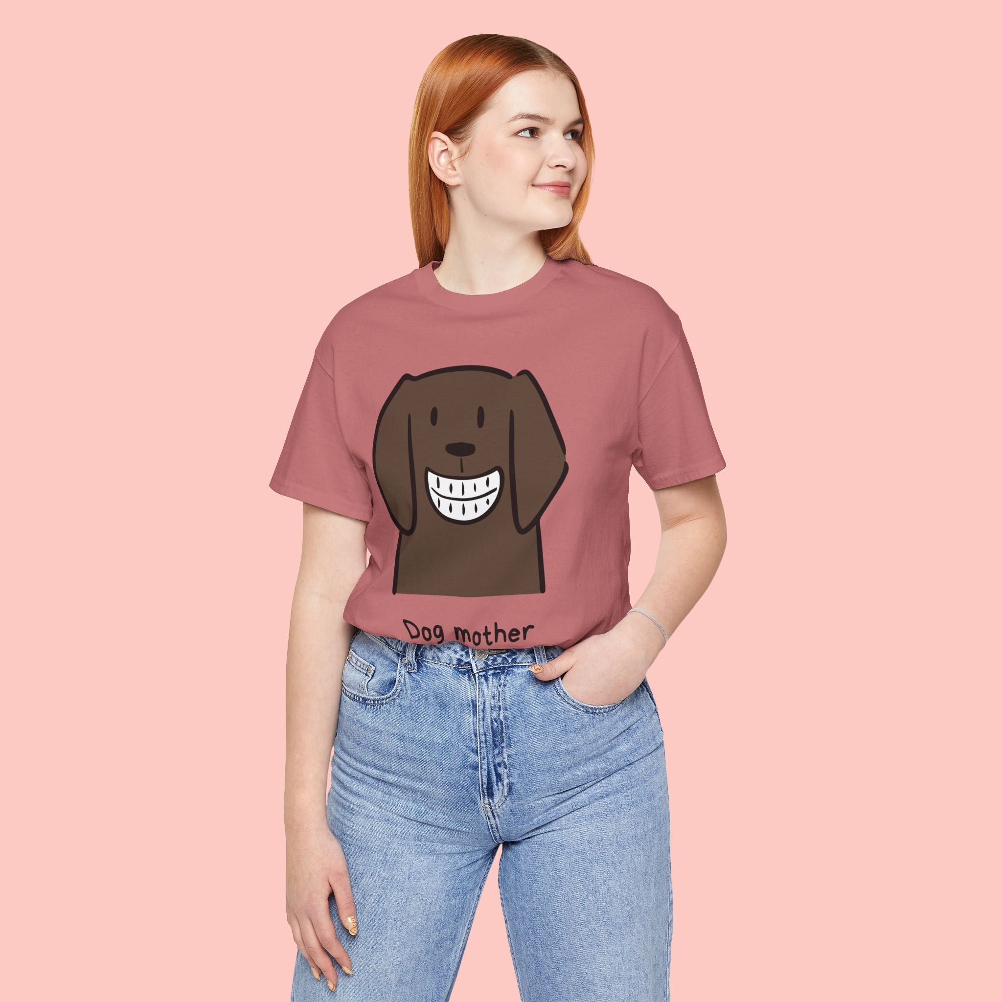 Dog Mother Wine Lover T-Shirt — Cute Cartoon Dog Graphic Tee