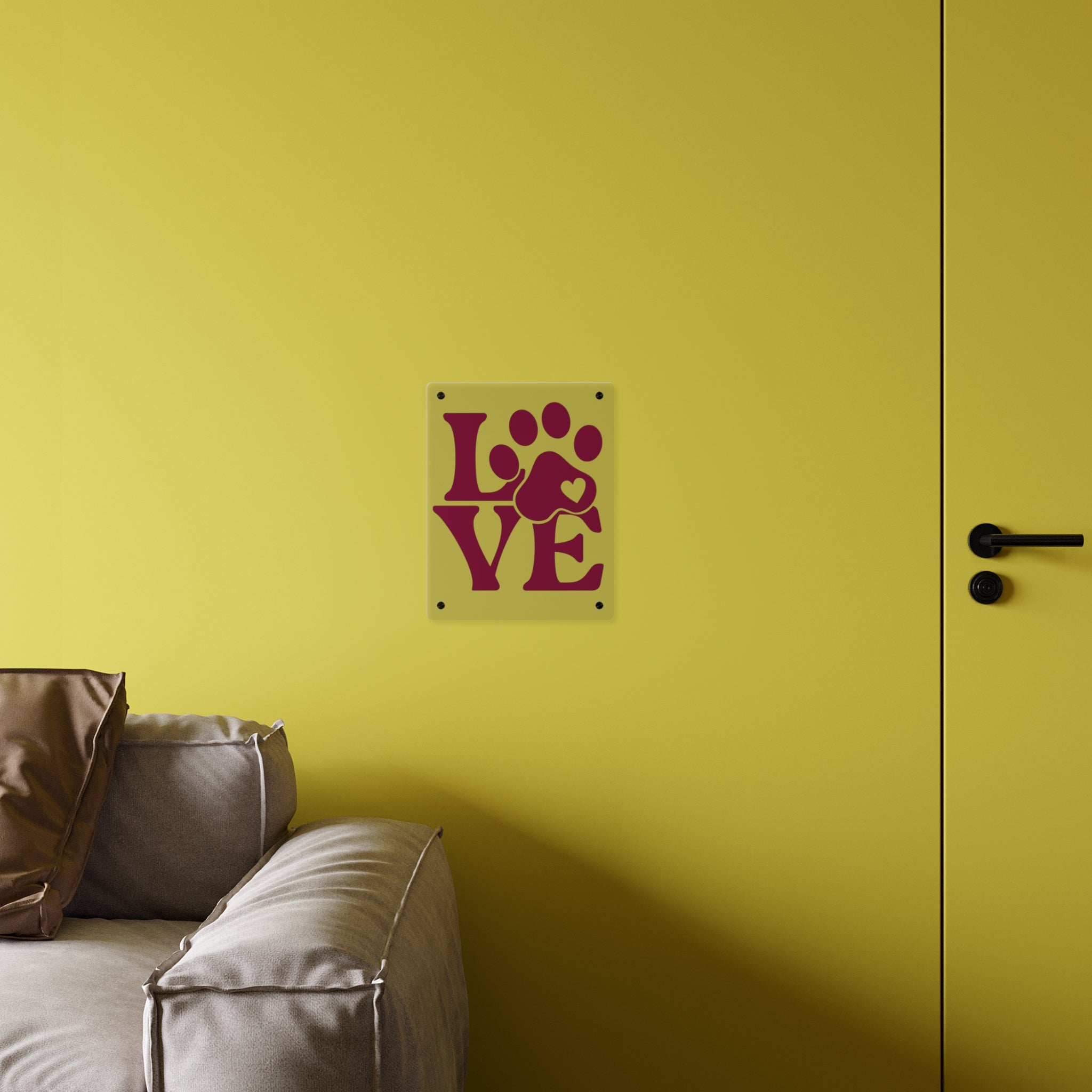 Acrylic Wall Art — "Life Is Better With Dogs" Decorative Plaque