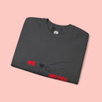 Dog Lover Crewneck Sweatshirt — "Me  My Dog" Minimalist Paw Print Design