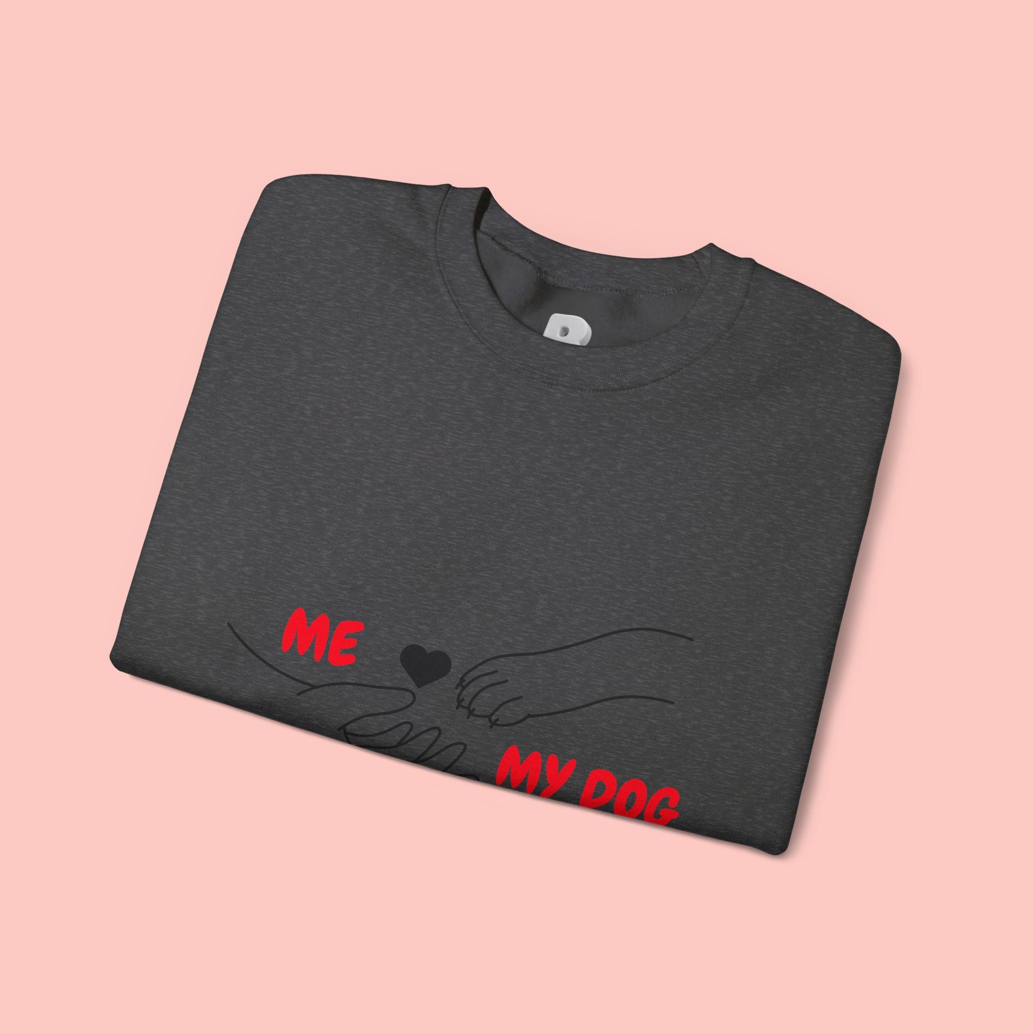 Dog Lover Crewneck Sweatshirt — "Me  My Dog" Minimalist Paw Print Design