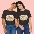 Dog Mom T-Shirt – Floral Heart Paw Design