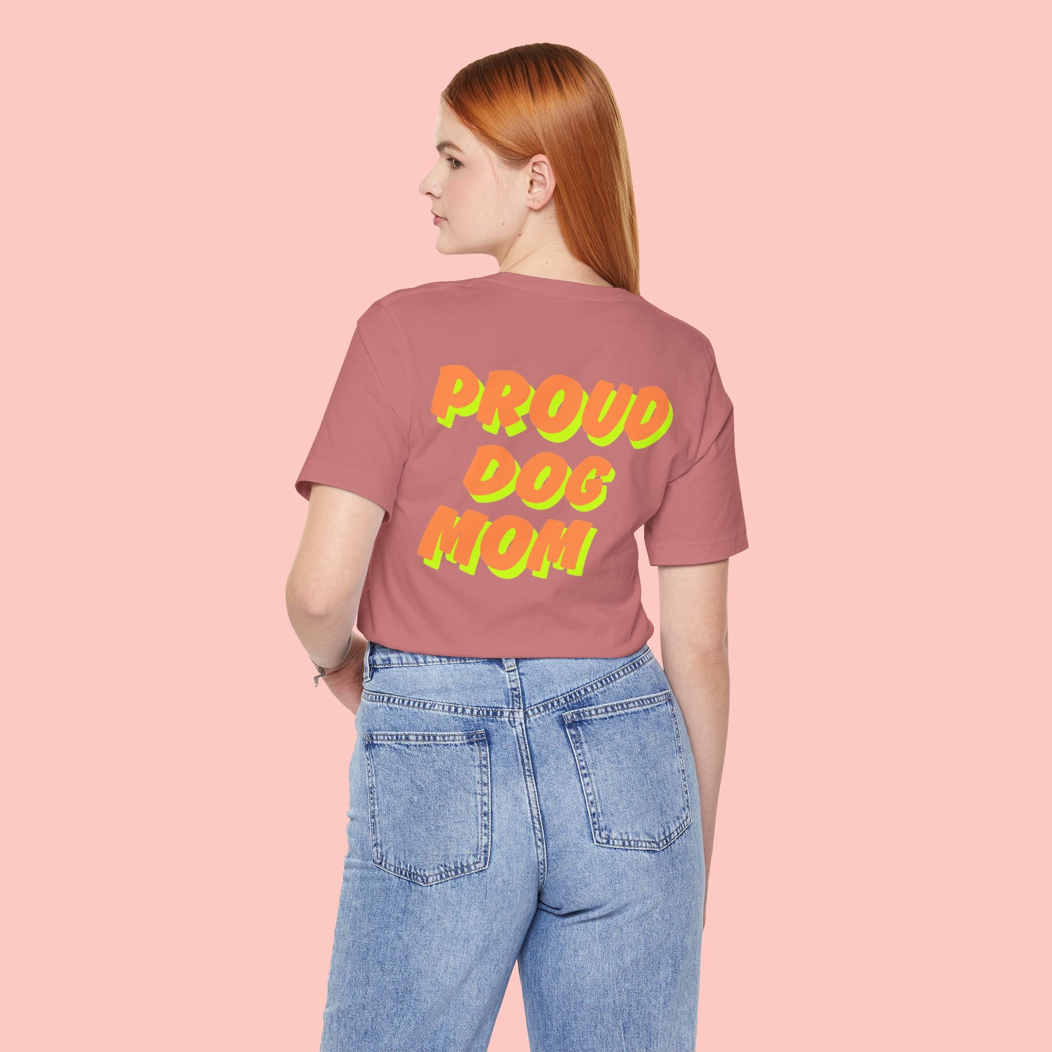 Proud Dog Mom T-Shirt — Bold Retro Text Tee for Dog Lovers