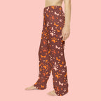 Women’s Pajama Pants — Cozy Brown Paw Print Sleepwear