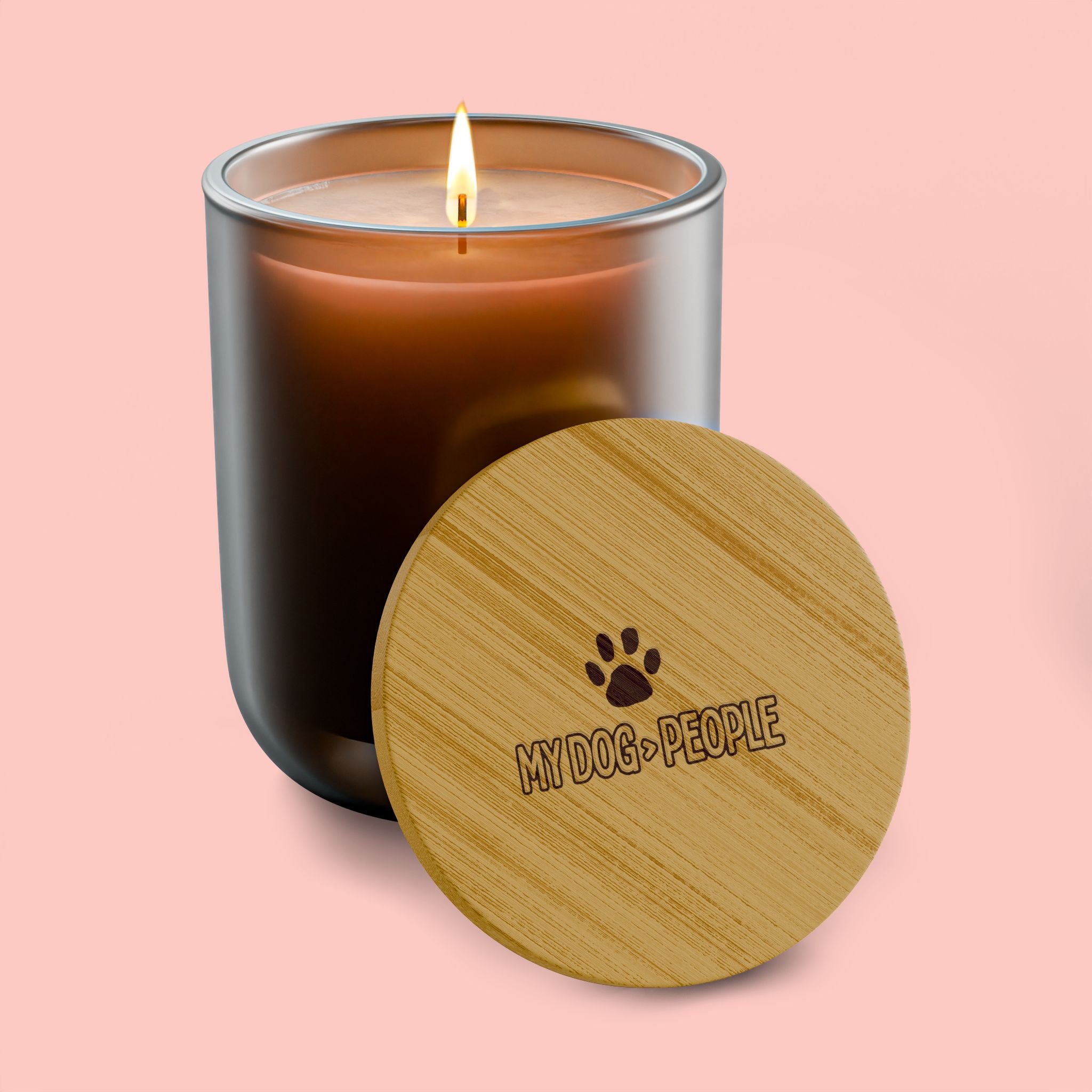 Engraved 14oz Scented Soy Candle — Personalized Wooden Lid Aromatherapy Candle