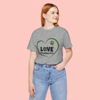 Dog Mom Love T-Shirt — "LOVE Proud Dog Mom" Heart Paw Tee