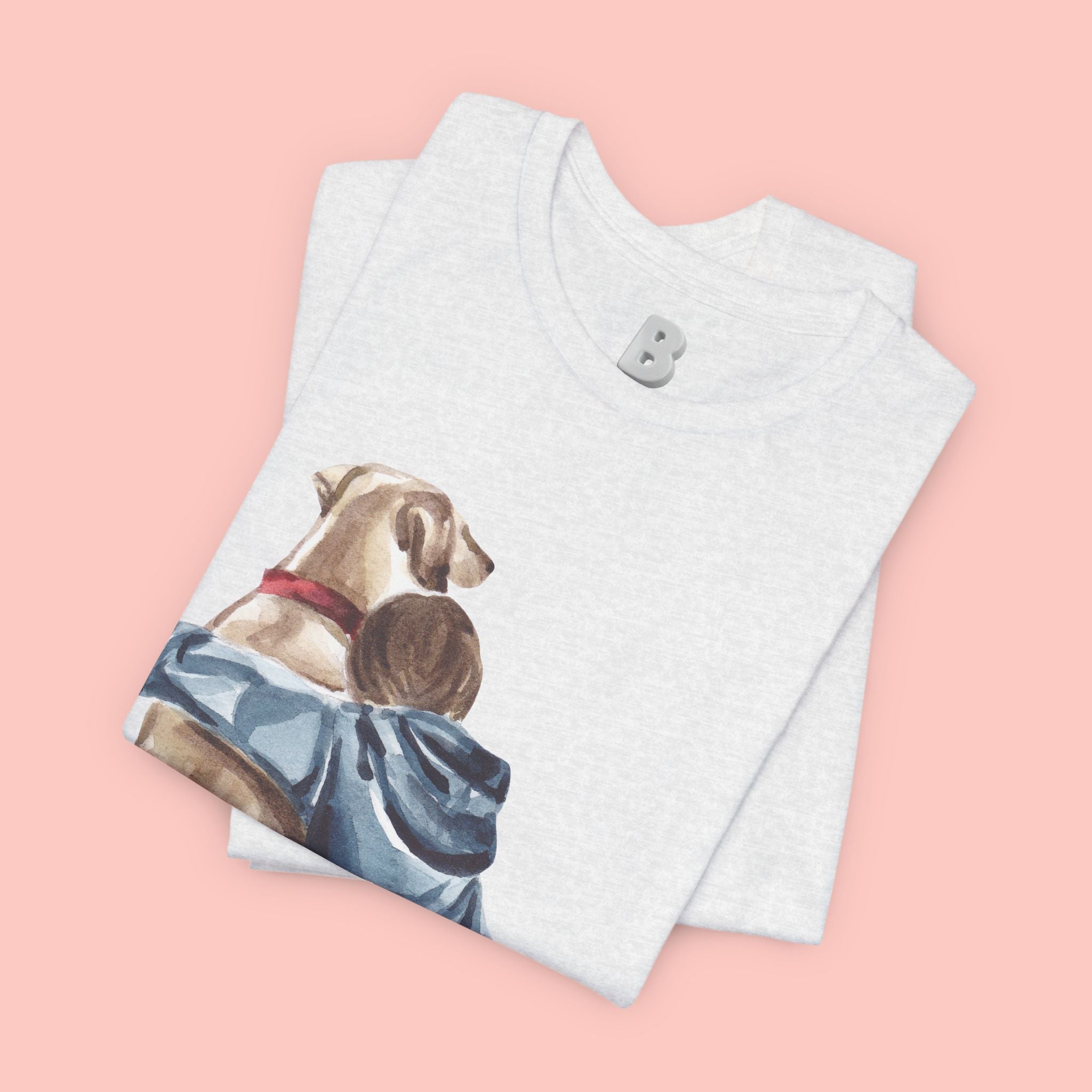 Cuddles Over Everything Tee — Boy Hugging Dog Animal Lover T-Shirt