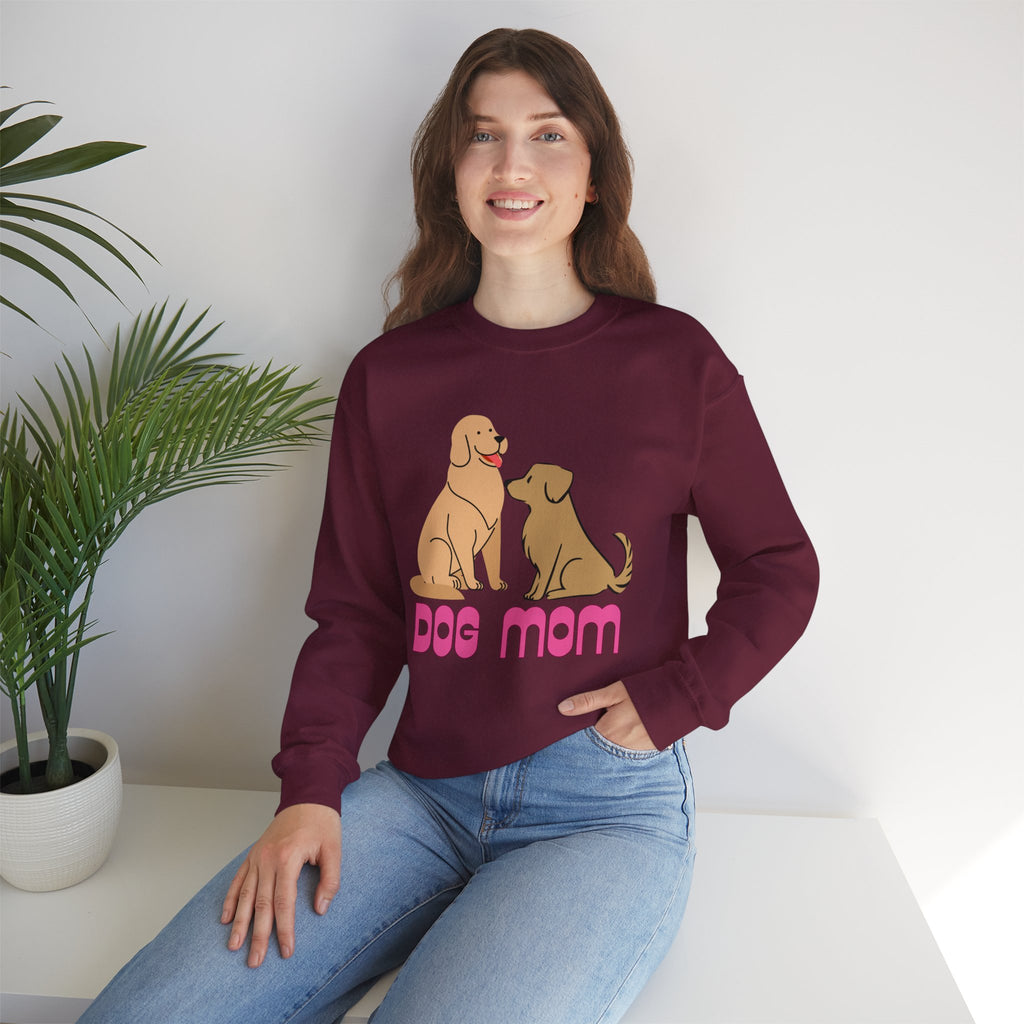 Dog Mom Sweatshirt — Cute Cartoon Dogs "Dog Mom" Crewneck