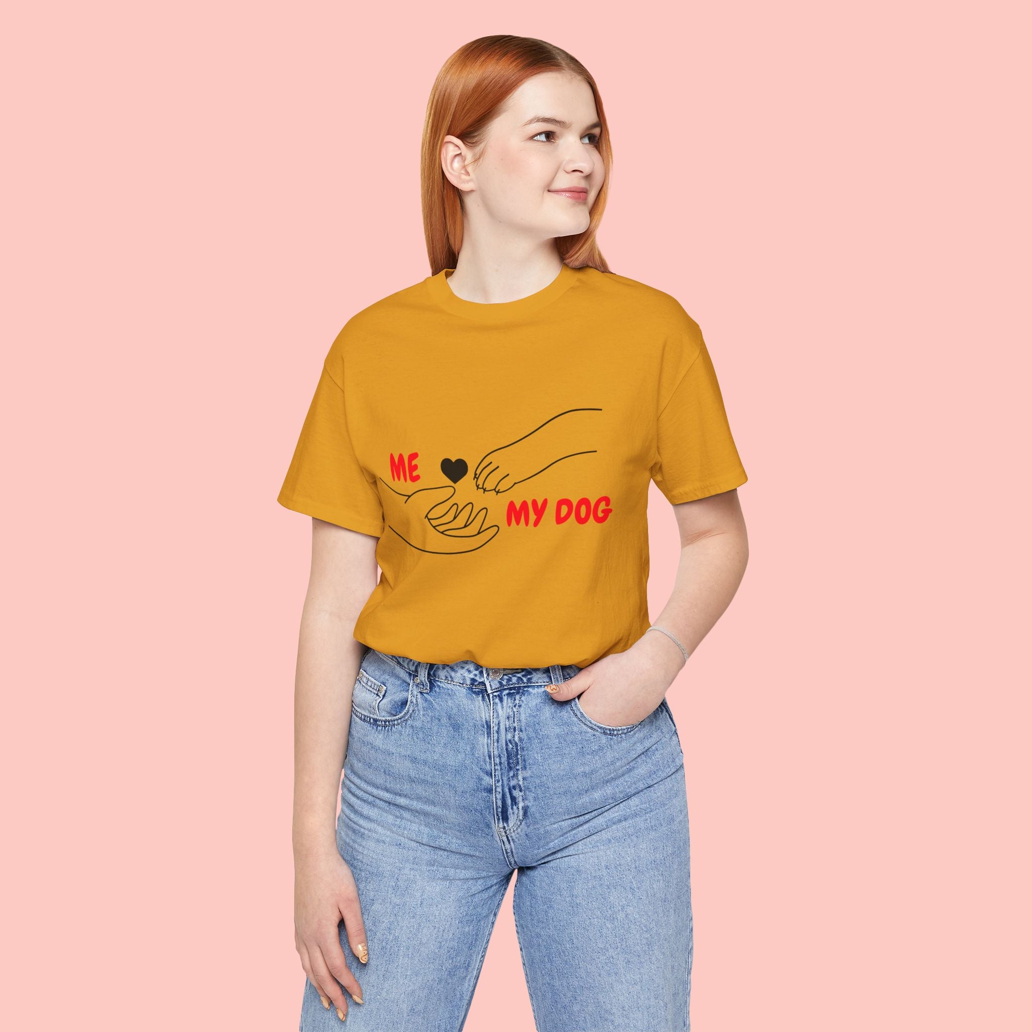 T-Shirt — "Me  My Dog" Minimalist Paw & Hand Illustration