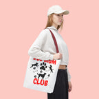 Dog Mom Club Tote Bag – Cute Paw Print Canvas Tote for Dog Lovers