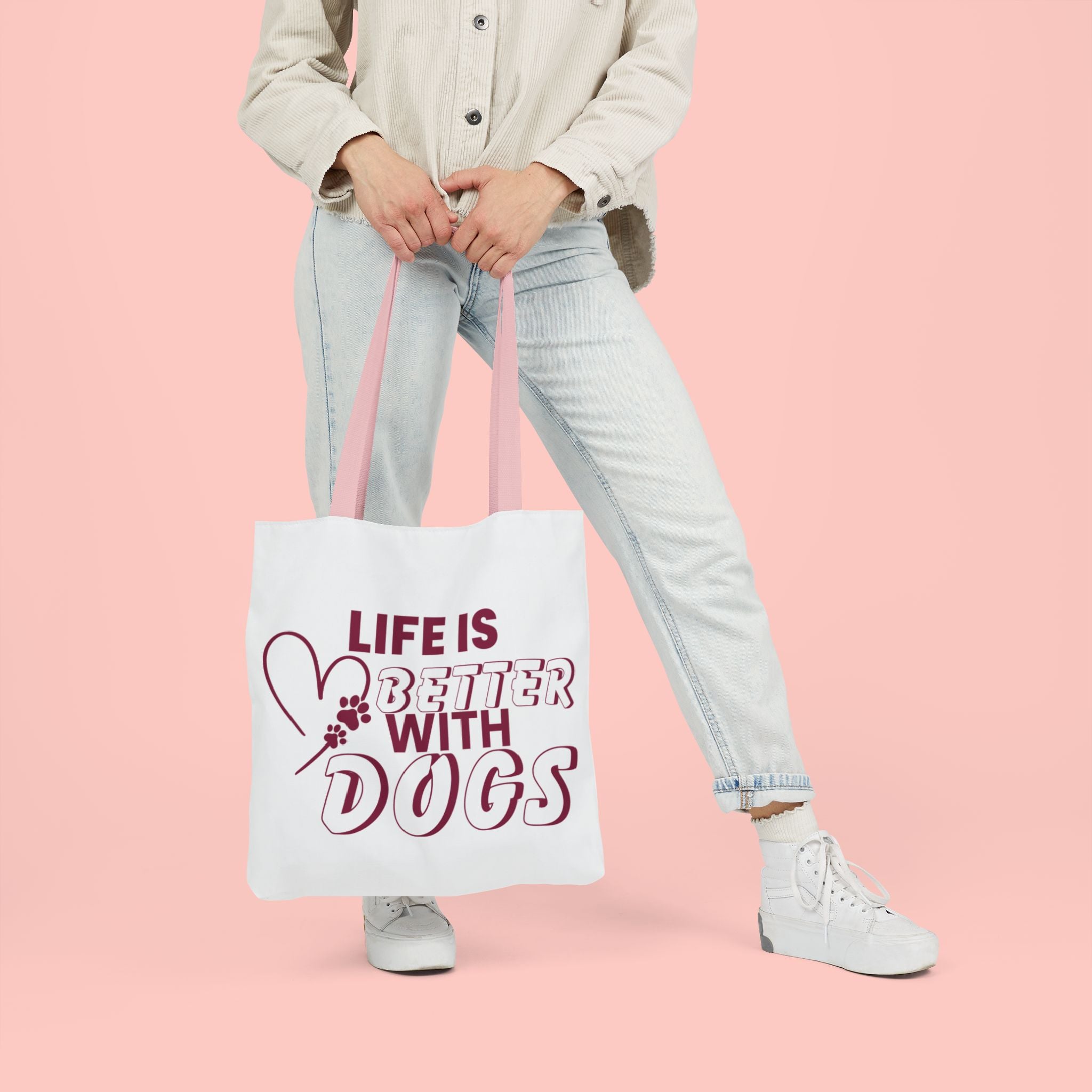 Life Is Better With Dogs Canvas Tote Bag