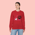 Crewneck Sweatshirt — "Pawprints Everywhere I Go" Dog Lover Graphic