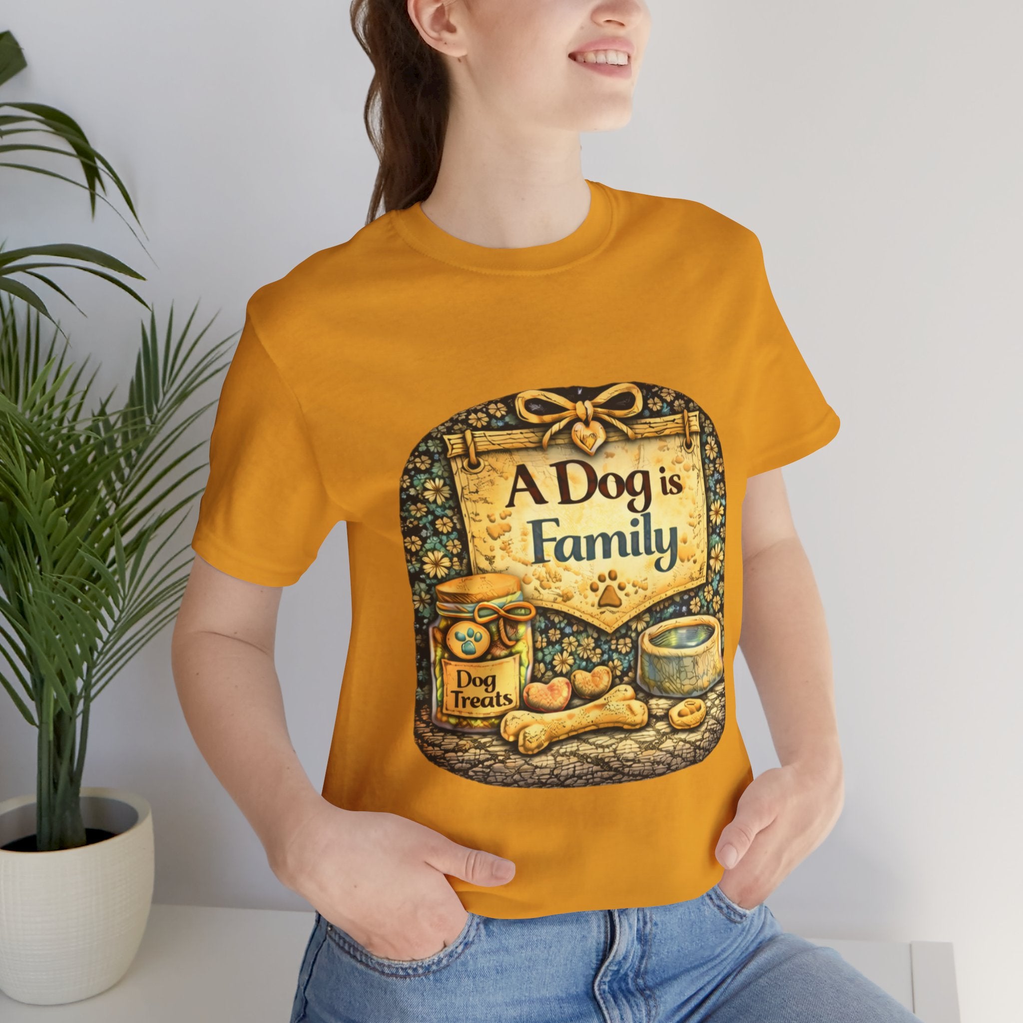 A Dog Is Family T-Shirt - Vintage Pet Lover Tee