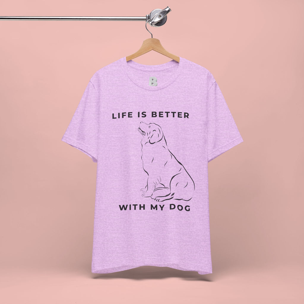 Dog Lover T-Shirt – “Life Is Better With My Dog” Graphic Tee