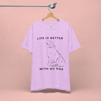 Dog Lover T-Shirt – “Life Is Better With My Dog” Graphic Tee