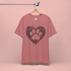 Fingerprint Heart Paw T-Shirt — Dog Paw Love Tee