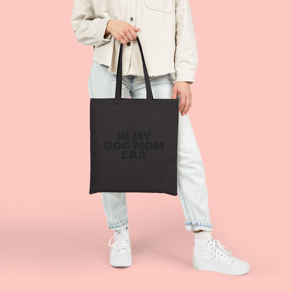 Tote Bag — "In My Dog Mom Era" Canvas Tote for Dog Moms, Reusable Grocery & Everyday Carry