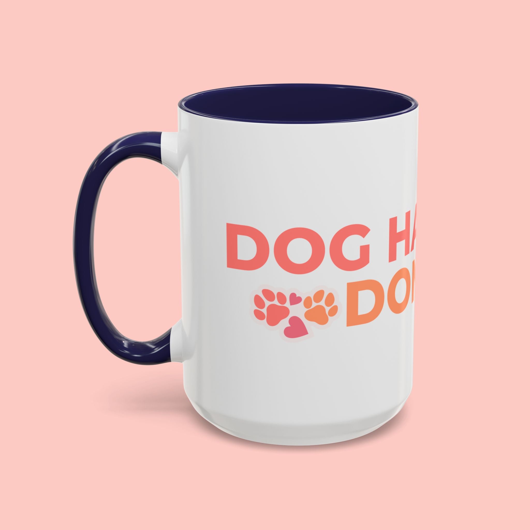 Accent Coffee Mug - "Growing Hair I Don't Care" Floral Script Coffee Mug