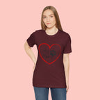 Dog Mom Heart Paw T‑Shirt
