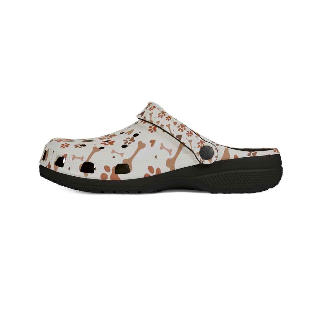 Paw Print EVA Foam Clogs — Cute Dog Bone & Paw Slip-On Shoes