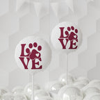 Love Paw Print 11" Balloon — Pet Lover Heart Balloon (Round or Heart)