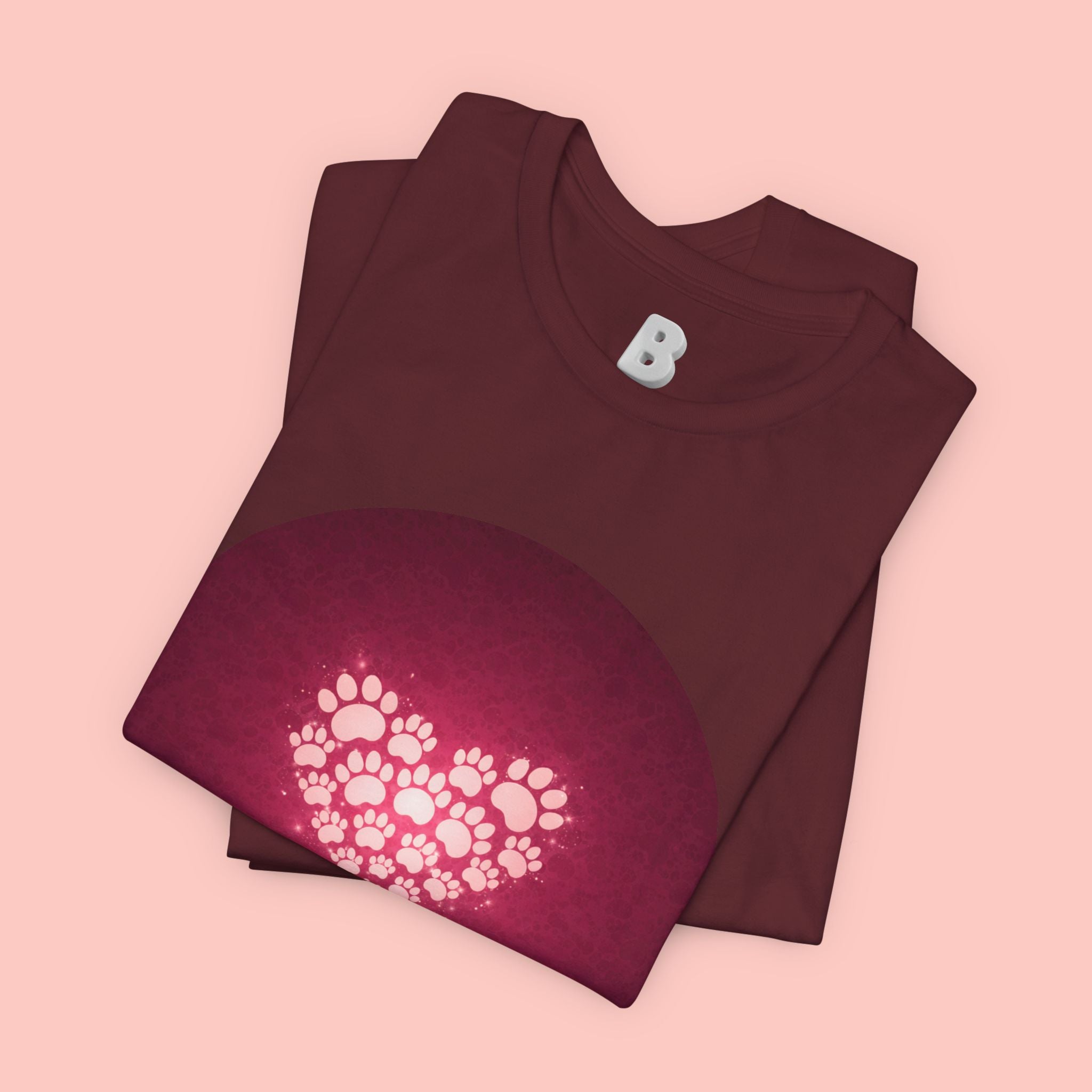 Paw Print Heart T‑Shirt — Cute Pet Lover Tee
