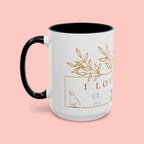 I Love Dogs Accent Coffee Mug — Gold Leaf Dog Lover Ceramic Mug (11oz & 15oz)