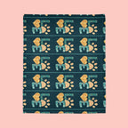 Pet Paw Love Blanket — Cozy Soft Polyester Throw for Dog & Cat Lovers