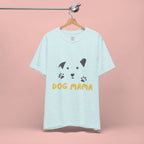 Dog Mama Graphic Tee — Cute Paw Print Dog Face T-Shirt for Dog Lovers