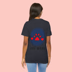 Dog Mama Tee - Paw Print Heart Graphic Short Sleeve Shirt
