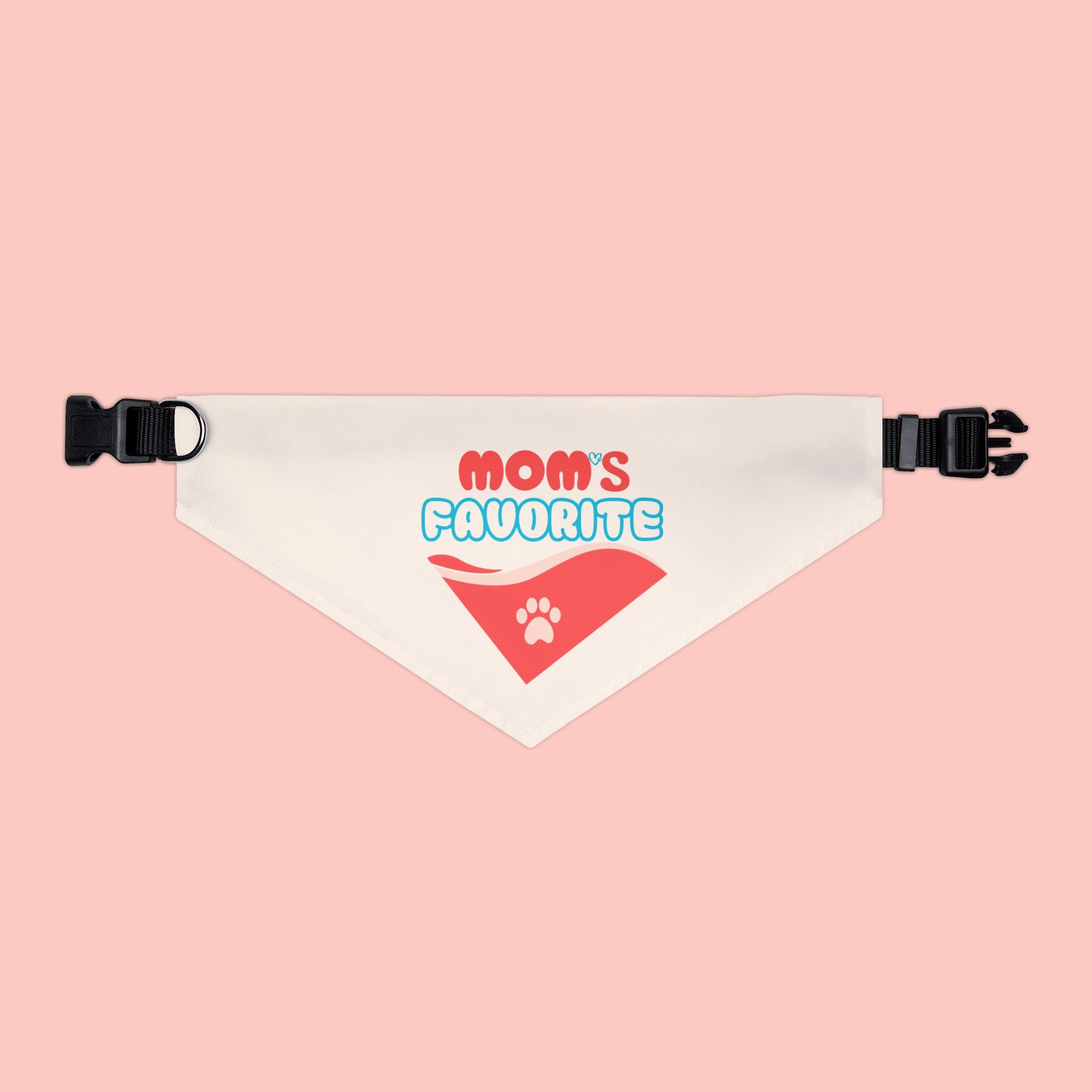 Mom's Favorite Pet Bandana Collar – Cute Paw Print Dog & Cat Accessory