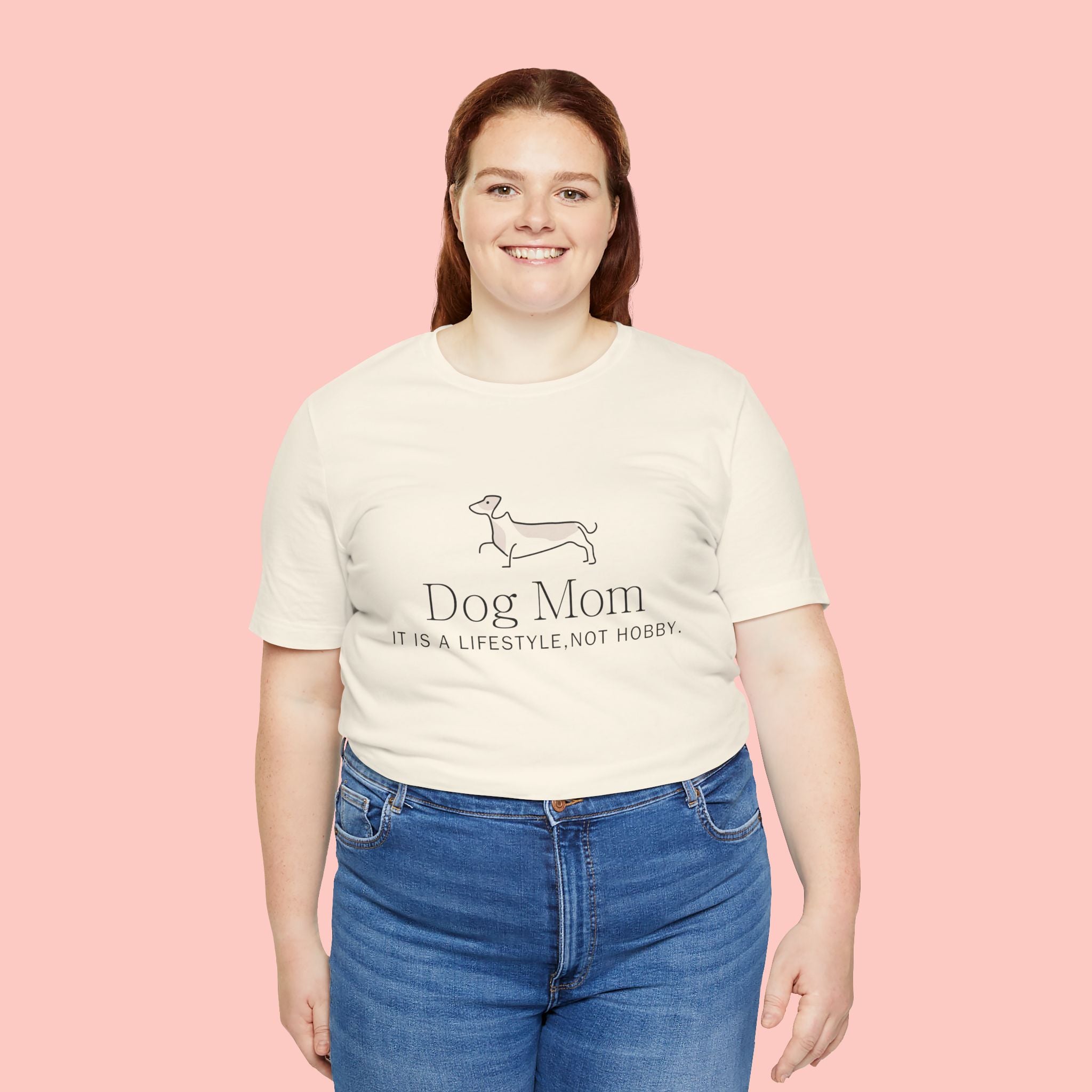 Dog Mom Tee — "Dog Mom: It Is A Lifestyle, Not Hobby" Cute Dachshund Graphic T-Shirt