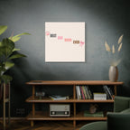 Best Dog Mom Ever Canvas Wall Art — Pink Paw & Bow Matte Stretched Canvas