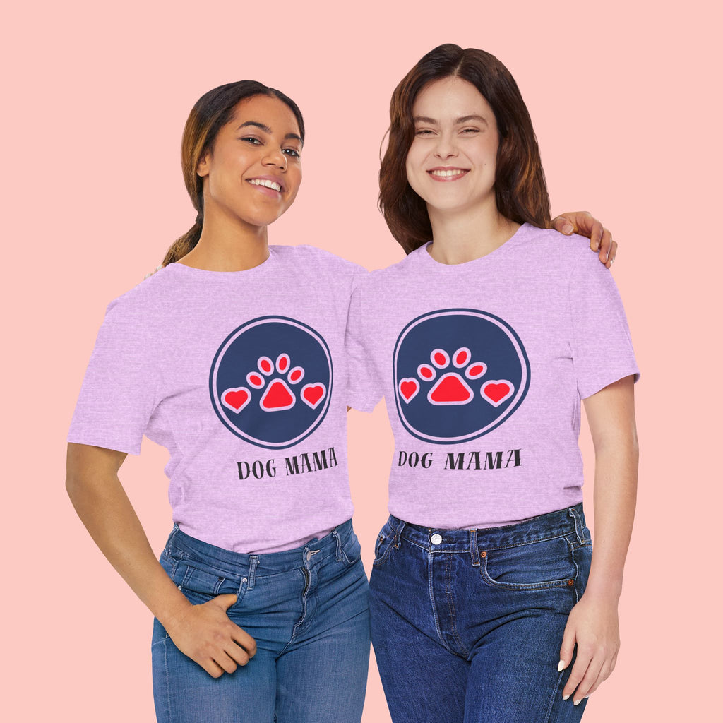 Dog Mama T-Shirt — Cute Paw & Heart Graphic Tee for Dog Lovers