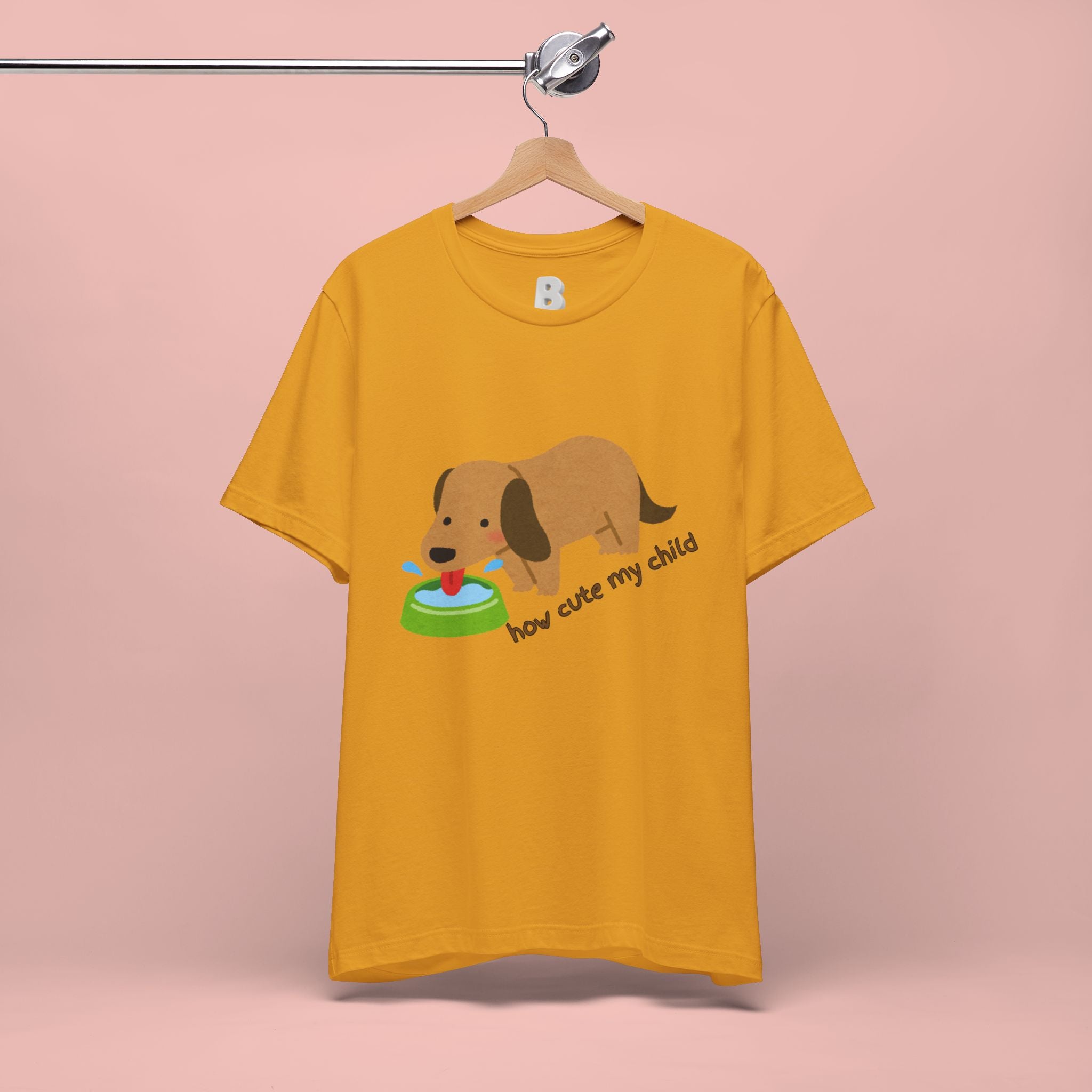 Dog T-Shirt — Cute Dachshund "how cute my child" Graphic Tee