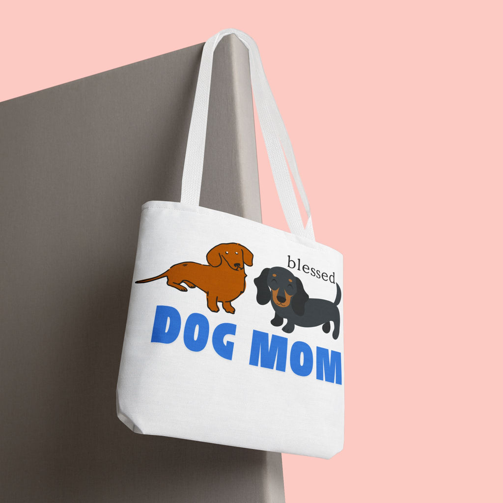 Dog Mom Tote Bag — Blessed Dachshund Design