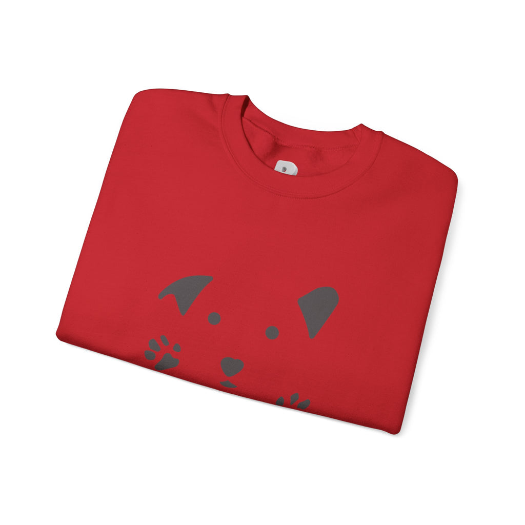 Dog Mama Crewneck Sweatshirt – Cute Paw Print & Puppy Graphic