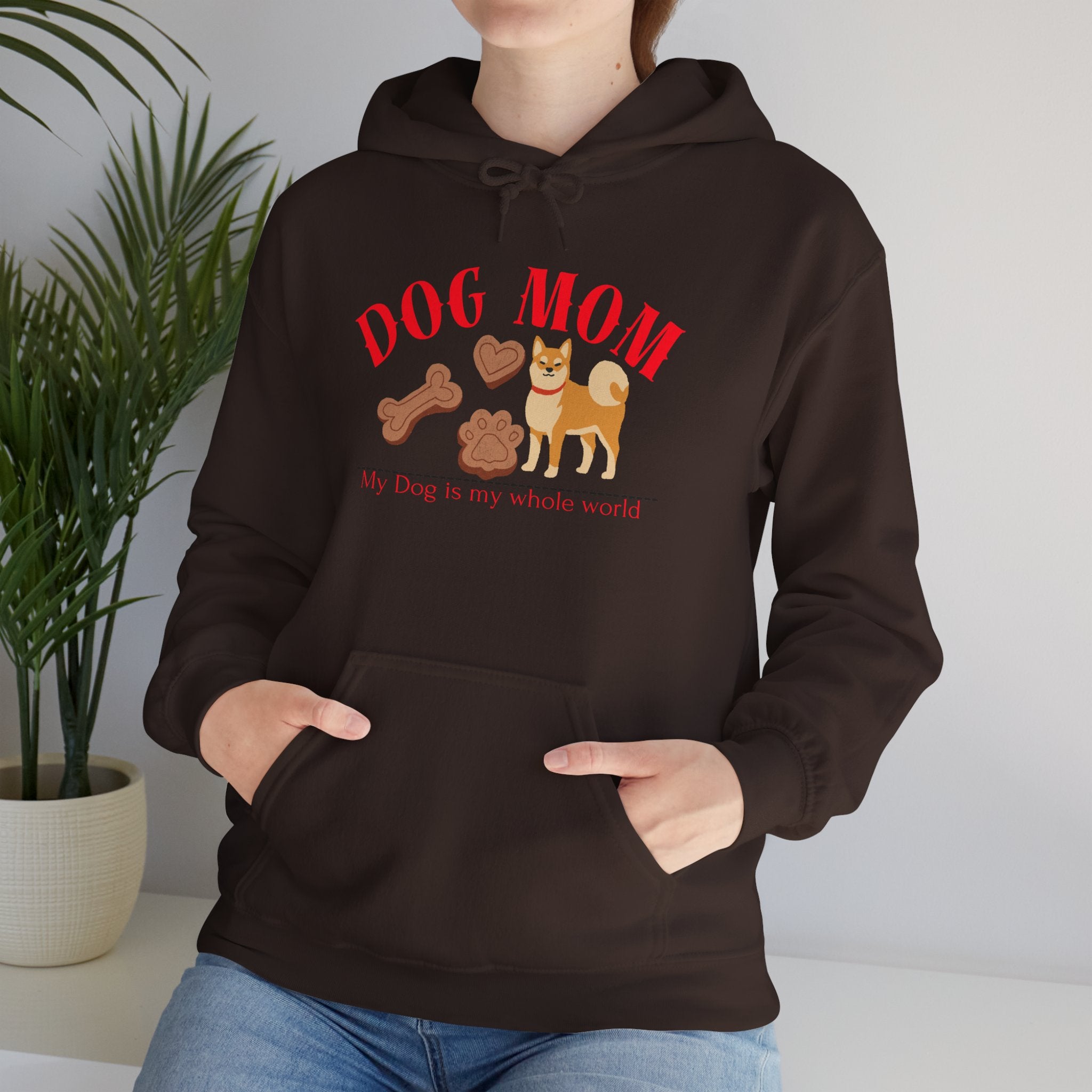 Dog Mom Hoodie – Cute Dog Paw & Bone Graphic Sweatshirt