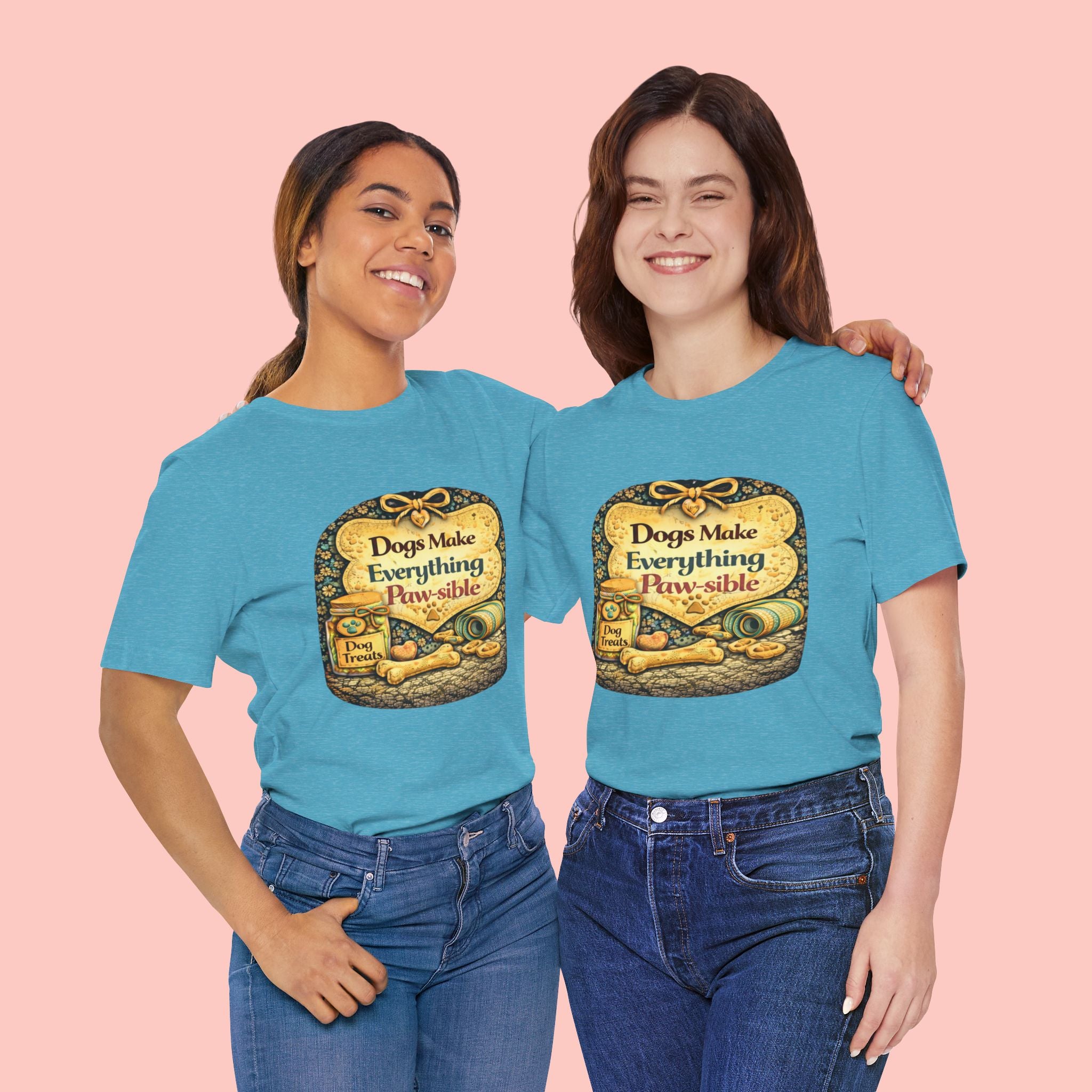 Dog Lover T‑Shirt – "Dogs Make Everything Paw‑sible" Vintage Pet Rescue Tee