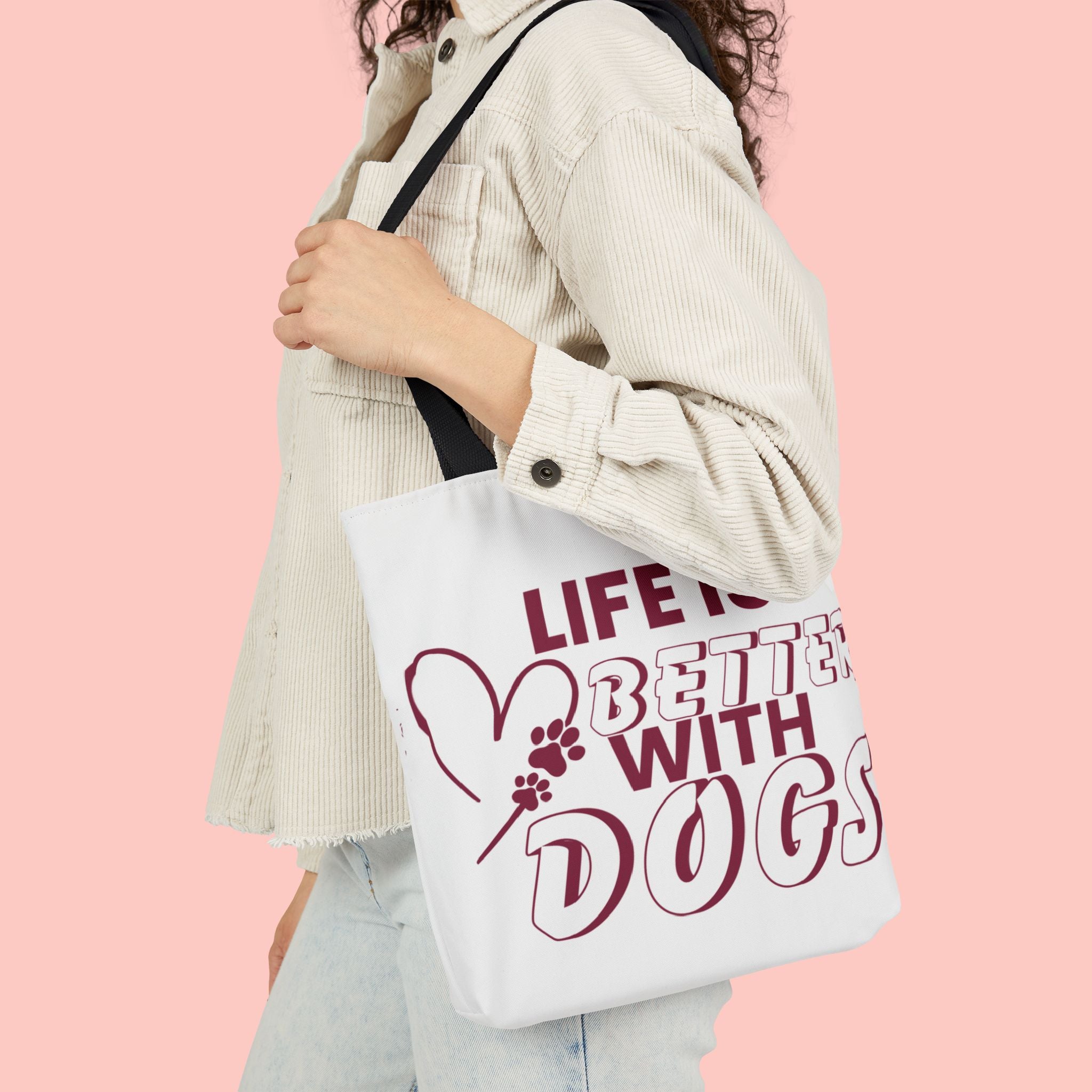 Life Is Better With Dogs Canvas Tote Bag