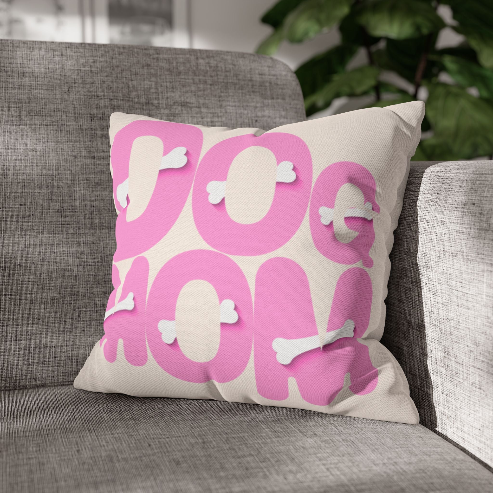 Spun Polyester Square Pillowcase