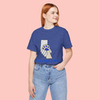 Dog Lover T-Shirt — "Love with my dog." Paw Print Graphic