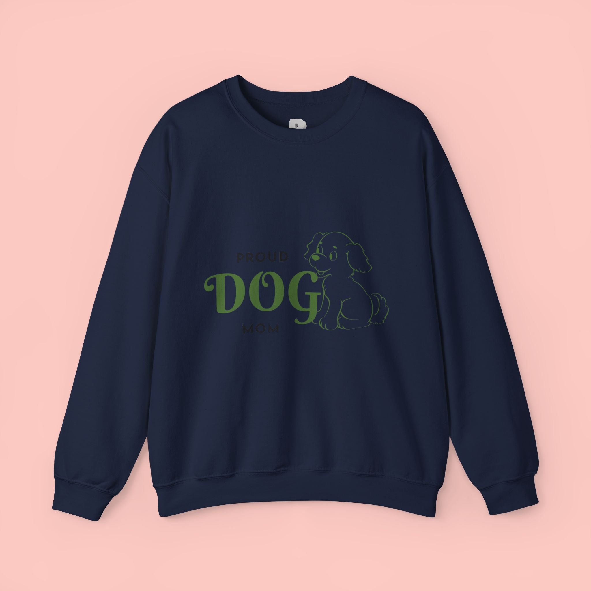 Proud Dog Mom Sweatshirt – Cute Dog Outline Crewneck for Pet Lovers