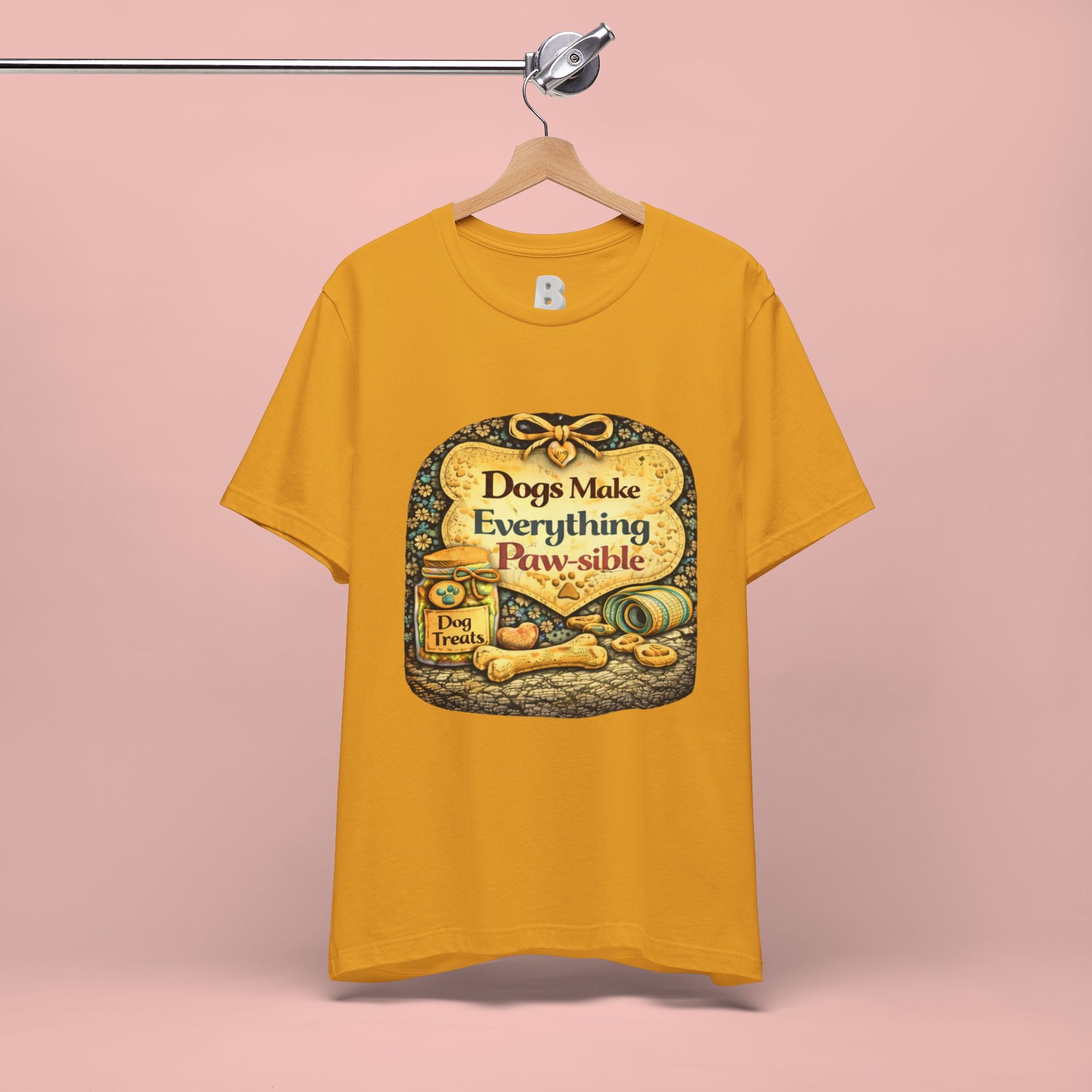 Dog Lover T‑Shirt – "Dogs Make Everything Paw‑sible" Vintage Pet Rescue Tee