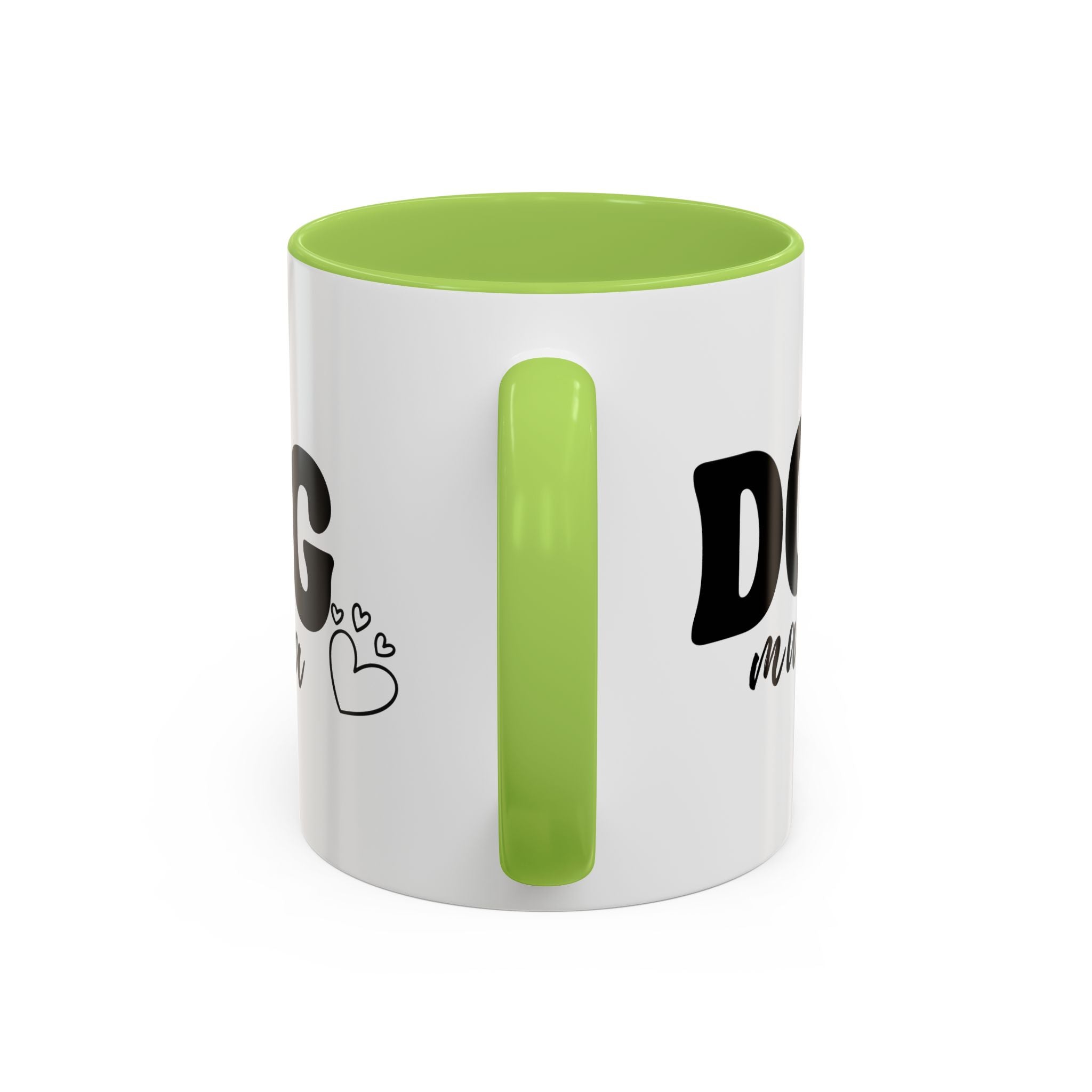 Dog Mama Accent Coffee Mug — Cute Black & White Pet Lover Gift (11/15oz)