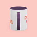 Accent Coffee Mug - "Growing Hair I Don't Care" Floral Script Coffee Mug