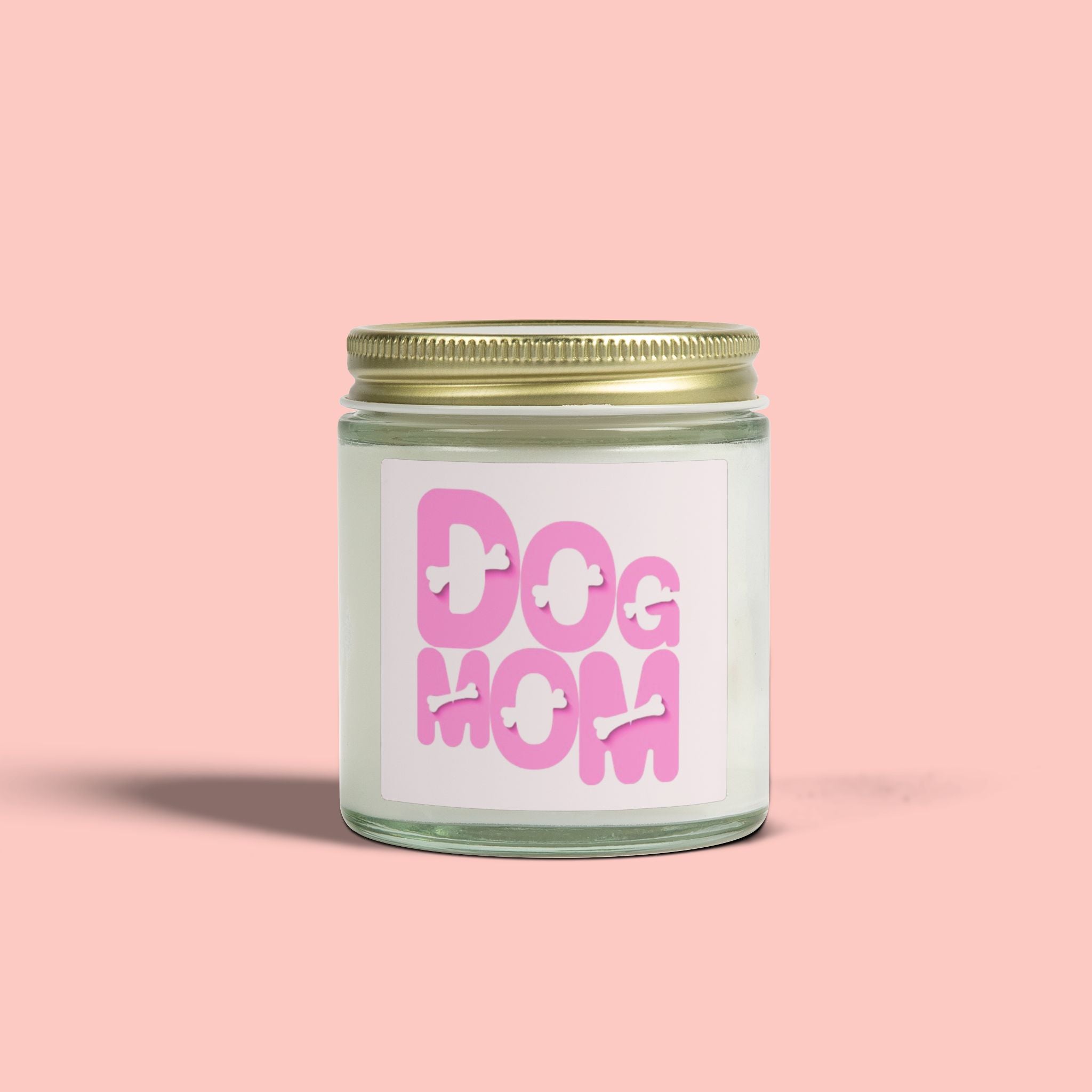 Dog Mom Scented Candle (Coconut Apricot Wax) — 4oz/9oz Gift for Pet Lovers