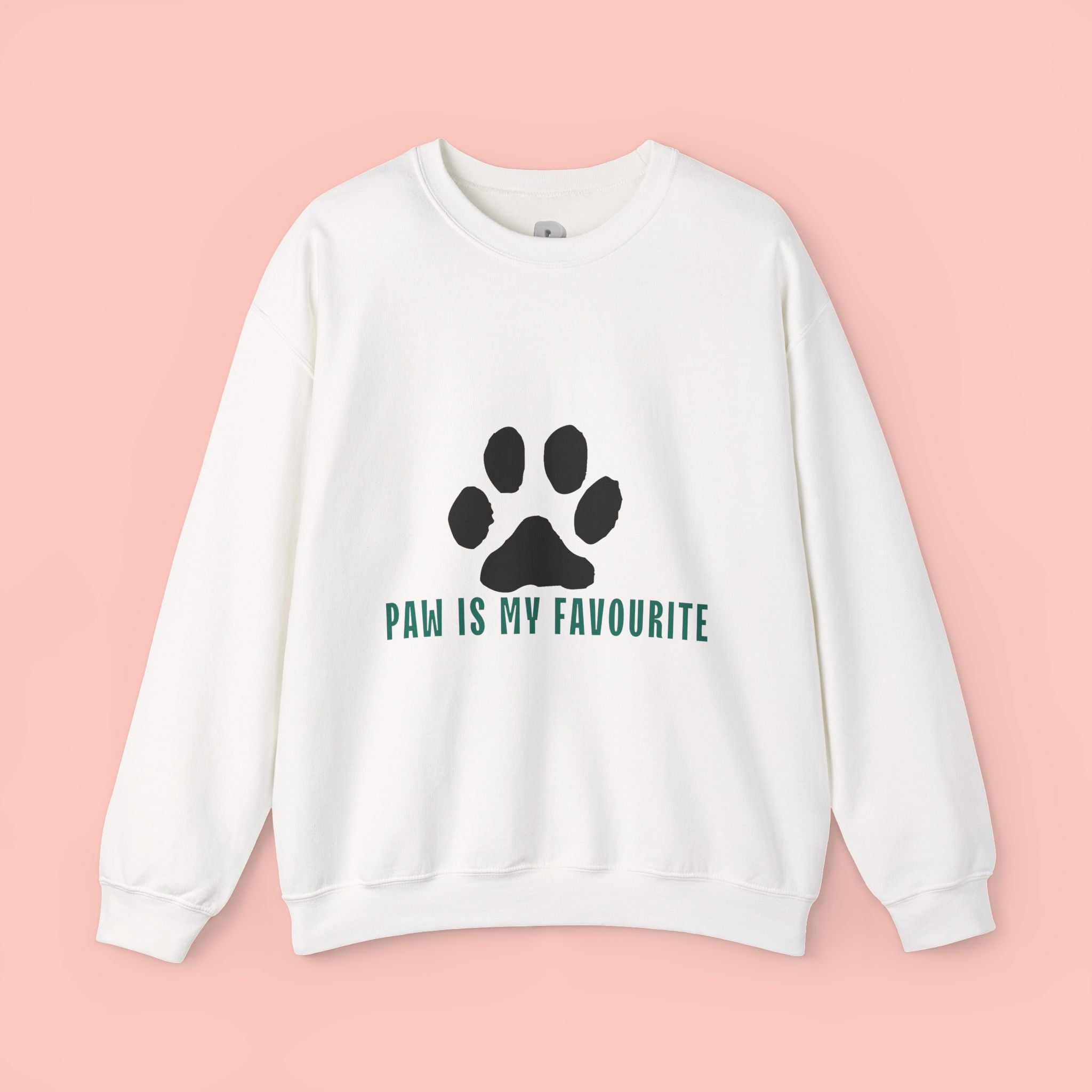 Paw Is My Favourite Sweatshirt – Cute Paw Print Crewneck for Dog & Cat Lovers